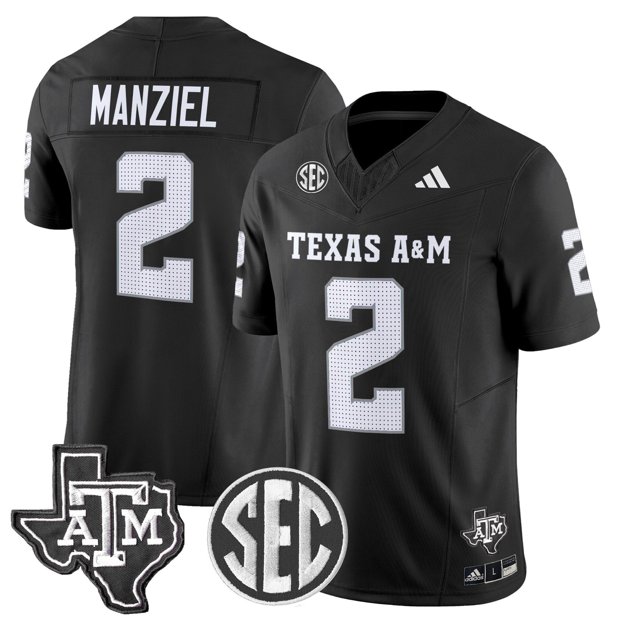 Men Texas A&M Aggies #2 Manziel Black 2024 Vapor Limited NCAA Jersey style 1->ncaa teams->NCAA Jersey